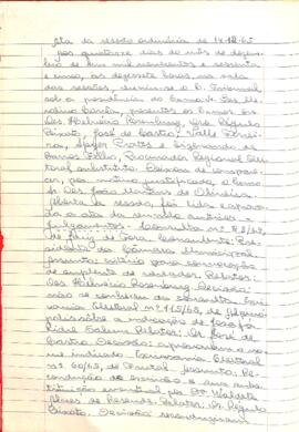 Ata da 1ª Sessão Ordinária do Tribunal Regional Eleitoral de Minas Gerais, realizada em 14/12/1965