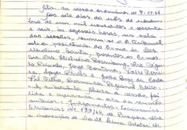 Ata da Sessão Ordinária do Tribunal Regional Eleitoral de Minas Gerais, realizada em 07/11/1966