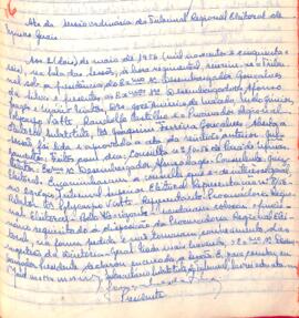 Ata da Sessão da Ata do Tribunal Regional Eleitoral de Minas Gerais, realizada em 02/05/1956