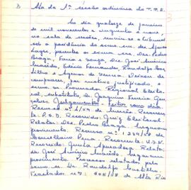 Ata da Sessão Ordinária do Tribunal Regional Eleitoral de Minas Gerais, realizada em 14/01/1959