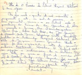 Ata da 1ª Sessão do Tribunal Regional Eleitoral de Minas Gerais, realizada em 24/04/1957