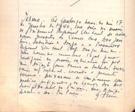 Termo da Sessão do Tribunal Regional Eleitoral de Minas Gerais, realizada em 17/06/1946, do Tribu...