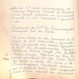 Ata da 21ª Sessão Extraordinária do Tribunal Regional Eleitoral de Minas Gerais