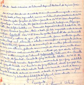 Ata da Sessão da Ata do Tribunal Regional Eleitoral de Minas Gerais, realizada em 11/05/1956