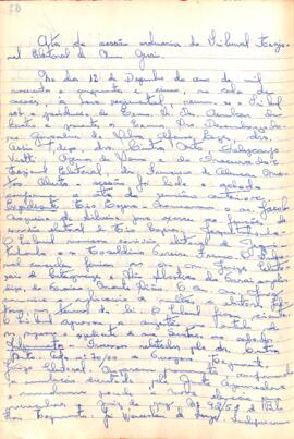 Ata da Sessão Ordinária do Tribunal Regional Eleitoral de Minas Gerais, realizada em 12/12/1955