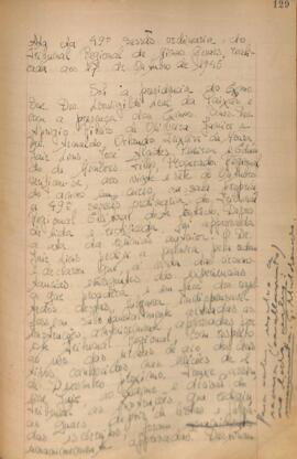Ata da 49ª Sessão Ordinária do Tribunal Regional Eleitoral de Minas Gerais, realizada em 27/10/1945