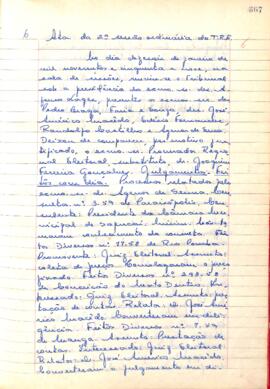 Ata da 2° Sessão Ordinária do Tribunal Regional Eleitoral de Minas Gerais, realizada em 16/01/1959