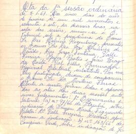 Ata da 1ª Sessão Ordinária do Tribunal Regional Eleitoral de Minas Gerais, realizada em 05/01/1967