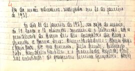 Ata da 1ª Sessão Ordinária do Tribunal Regional Eleitoral de Minas Gerais, realizada em 21/01/1957