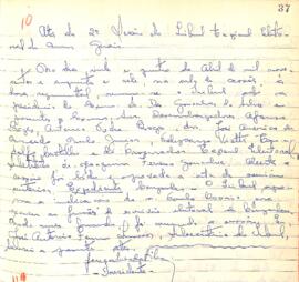 Ata da 2ª Sessão do Tribunal Regional Eleitoral de Minas Gerais, realizada em 24/04/1957