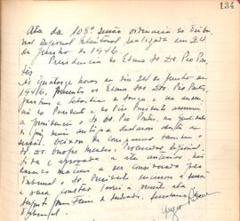Ata da 108ª Sessão Ordinária do Tribunal Regional Eleitoral de Minas Gerais
