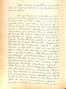 Ata da 88ª Sessão Extraordinária do Tribunal Regional Eleitoral de Minas Gerais