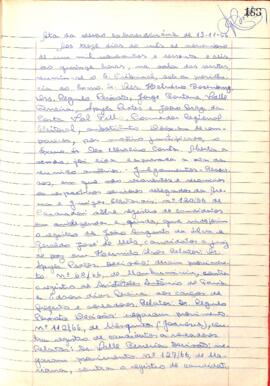 Ata da Sessão Extraordinária do Tribunal Regional Eleitoral de Minas Gerais, realizada em 13/11/1966