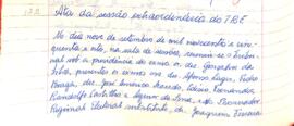 Ata da Sessão Extraordinária do Tribunal Regional Eleitoral de Minas Gerais, realizada em 09/09/1958