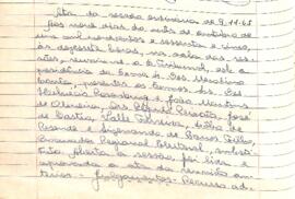 Ata da Sessão Ordinária do Tribunal Regional Eleitoral de Minas Gerais, realizada em 09/11/1965
