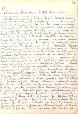 Ata da 1ª Sessão Ordinária do Tribunal Regional Eleitoral de Minas Gerais, realizada em 28/08/1957
