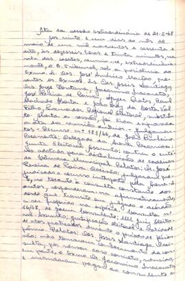 Ata da Sessão Extraordinária do Tribunal Regional Eleitoral de Minas Gerais, realizada em 21/05/1968