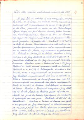 Ata da Sessão Extraordinária do Tribunal Regional Eleitoral de Minas Gerais, realizada em 03/10/1958