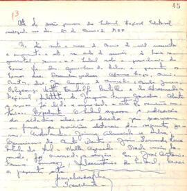 Ata da 1ª Sessão do Tribunal Regional Eleitoral de Minas Gerais, realizada em 29/05/1957