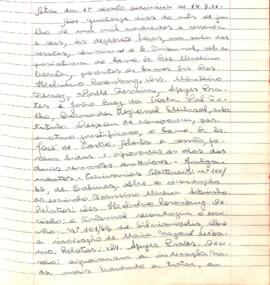 Ata da 1ª Sessão Ordinária do Tribunal Regional Eleitoral de Minas Gerais, realizada em 14/07/1966