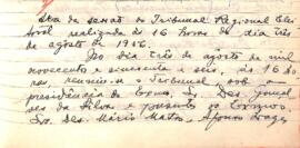Ata da Sessão Ordinária do Tribunal Regional Eleitoral de Minas Gerais, realizada em 03/08/1956