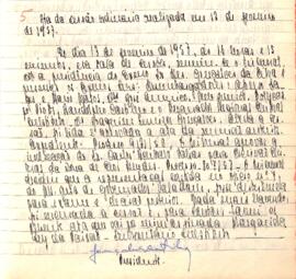 Ata da 1ª Sessão do Tribunal Regional Eleitoral de Minas Gerais, realizada em 13/02/1957