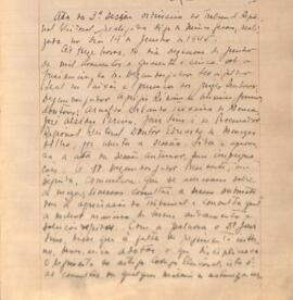 Ata da 3ª Sessão Ordinária do Tribunal Regional Eleitoral de Minas Gerais, realizada em 19/06/1945
