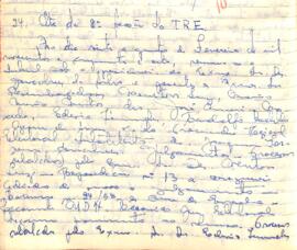 Ata da 2° Sessão Ordinária do Tribunal Regional Eleitoral de Minas Gerais, realizada em 24/02/195...
