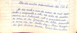 Ata da Sessão Ordinária do Tribunal Regional Eleitoral de Minas Gerais, realizada em 21/05/1958
