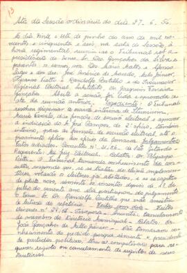 Ata da Sessão Ordinária do Tribunal Regional Eleitoral de Minas Gerais, realizada em 27/06/1956