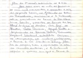 Ata da 1ª Sessão Ordinária do Tribunal Regional Eleitoral de Minas Gerais, realizada em 02/02/1966