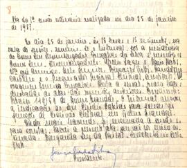 Ata da 1ª Sessão Ordinária do Tribunal Regional Eleitoral de Minas Gerais, realizada em 25/01/1957