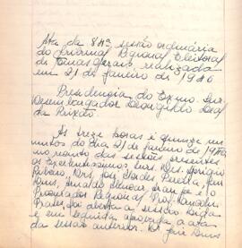 Ata da 84ª Sessão Ordinária do Tribunal Regional Eleitoral de Minas Gerais