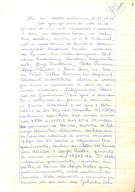 Ata da Sessão Ordinária do Tribunal Regional Eleitoral de Minas Gerais, realizada em 15/12/1966