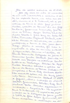 Ata da Sessão Ordinária do Tribunal Regional Eleitoral de Minas Gerais, realizada em 10/11/1967