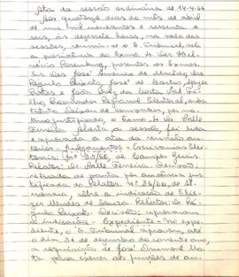 Ata da Sessão Ordinária do Tribunal Regional Eleitoral de Minas Gerais, realizada em 14/04/1966