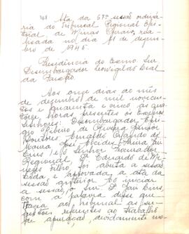 Ata da 67ª  Sessão Ordinária do Tribunal Regional Eleitoral de Minas Gerais