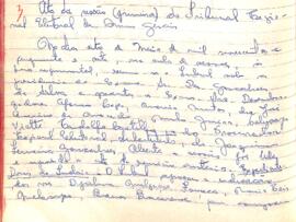 Ata da 1ª Sessão do Tribunal Regional Eleitoral de Minas Gerais, realizada em 08/05/1957