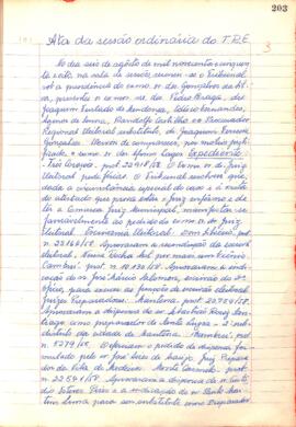 Ata da Sessão Ordinária do Tribunal Regional Eleitoral de Minas Gerais, realizada em 06/08/1958