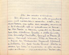 Ata da Sessão Ordinária do Tribunal Regional Eleitoral de Minas Gerais, realizada em 19/06/1962