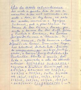 Ata da Sessão Extraordinária do Tribunal Regional Eleitoral de Minas Gerais, realizada em 24/11/1962