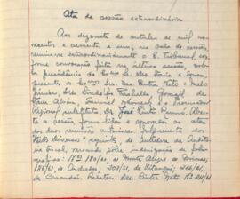 Ata da Sessão Extraordinária do Tribunal Regional Eleitoral de Minas Gerais, realizada em 17/10/1961