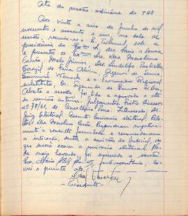 Ata da Sessão ordinária do Tribunal Regional Eleitoral de Minas Gerais, realizada em 26/06/1961