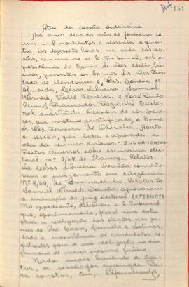 Ata da Sessão Ordinária do Tribunal Regional Eleitoral de Minas Gerais, realizada em 05/02/1964
