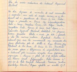 Ata da Sessão ordinária do Tribunal Regional Eleitoral de Minas Gerais, realizada em 16/11/1960