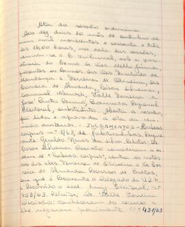 Ata da Sessão Ordinária do Tribunal Regional Eleitoral de Minas Gerais, realizada em 10/10/1963