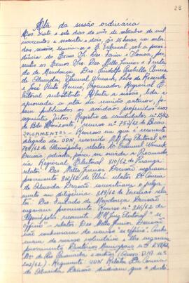 Ata da Sessão Ordinária do Tribunal Regional Eleitoral de Minas Gerais, realizada em 27/09/1962