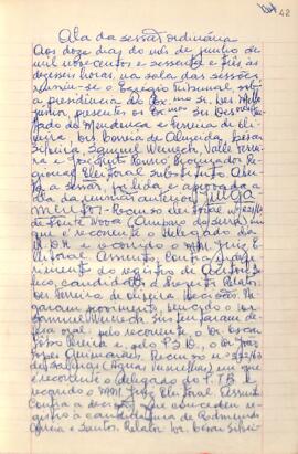 Ata da Sessão Ordinária do Tribunal Regional Eleitoral de Minas Gerais, realizada em 12/06/1963