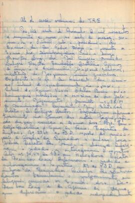 Ata da Sessão ordinária do Tribunal Regional Eleitoral de Minas Gerais, realizada em 20/11/1959