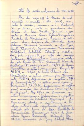 Ata da Sessão Ordinária do Tribunal Regional Eleitoral de Minas Gerais, realizada em 11/05/1963